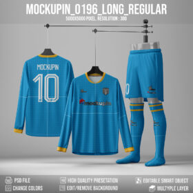 0196 Longsleeve Roundneck Jersey Mockup ( Regularsleeve )