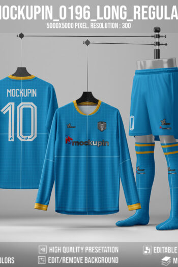 0197 Longsleeve Roundneck Jersey Mockup ( Regularsleeve )