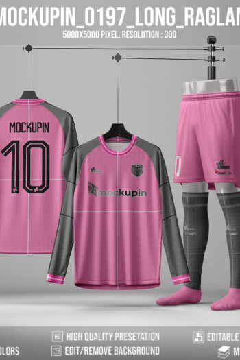 0197 Longsleeve Roundneck Jersey Mockup