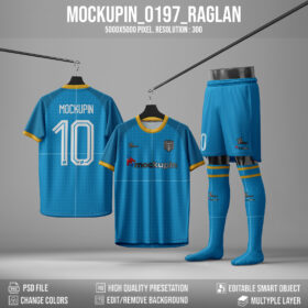 0197 Roundneck Raglan Jersey Mockup