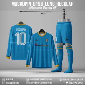 0198  Set V-Neck Soccer Jersey Mockup, PSD
