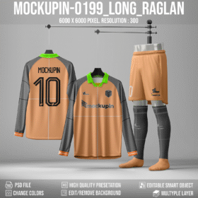 0199 Longsleeve Vneck Flat Jersey Mockup