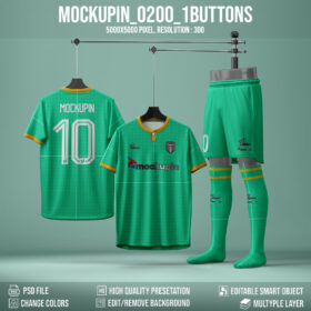 0200 Regular Jersey Mockup 1 Button ( Chinese Raglan 1 )