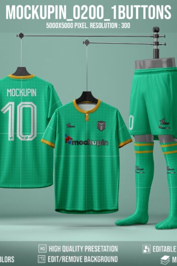 0200 Regular Jersey Mockup 1 Button ( Chinese Raglan 1 )