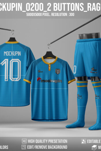 0200 Jersey Mockup 2 Button (Chinese Raglan 2)
