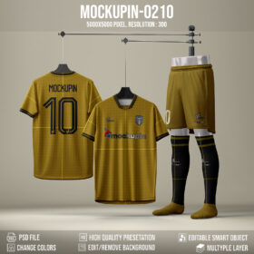 0210 Soccer Jersey Mockup, PSD