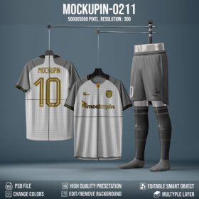 0211 Roundneck Soccer Jersey Mockup, unique Set