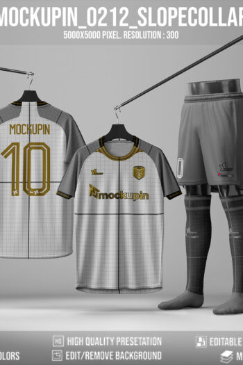 0212 Jersey Mockup Raglan ( Slope Collar )
