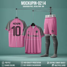 0214 Soccer Jersey Mockup, Raglan. PSD