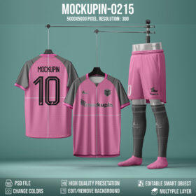 0215 Soccer Jersey Mockup, Raglan. PSD