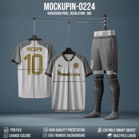 0224 Soccer Jersey Mockup, Raglan, PSD