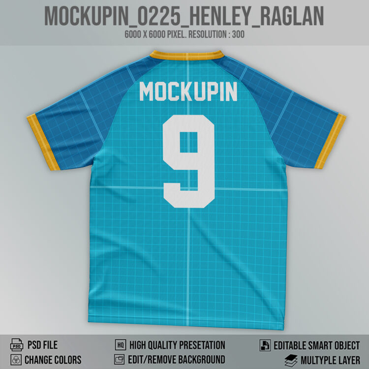 0225 Jersey Mockup Raglan Henley Collar - Image 2