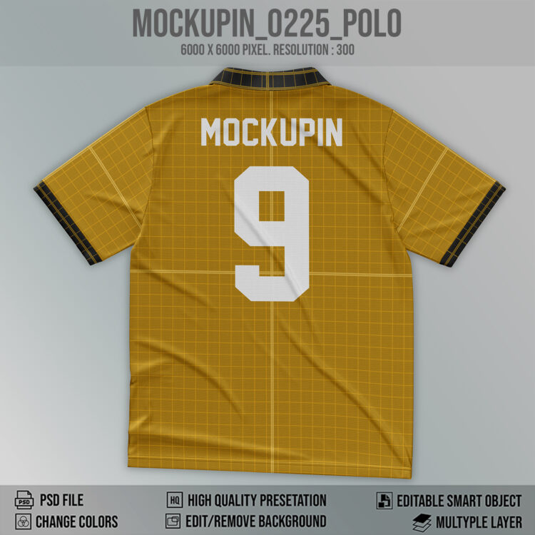 0225 Jersey Mockup Raglan Polo Collar - Image 2