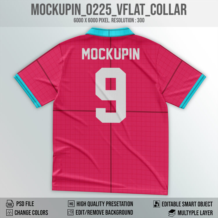 0225 Jersey mockup V-Flat Collar - Image 2