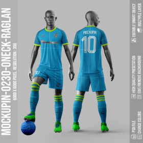 0230 Full Raglan Soccer Jersey Round Neck