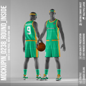 0238 Set Basketball jersey mockup Roundneck Inside