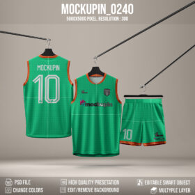 0240 Sleeveless Jersey Mockup, PSD