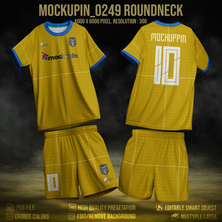 0249 Roundneck Regular Jersey Mockup – Mockupin