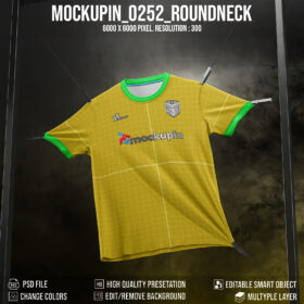 0252 Roundneck Soccer Jersey Mockup