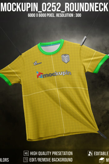 0252 Roundneck Soccer Jersey Mockup