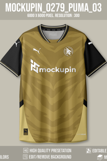 0279 PUMA Jersey Mockup 2026 Round Slope Collar