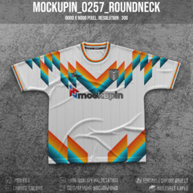 0257 Vintage Cutting Jersey Mockup Roundneck