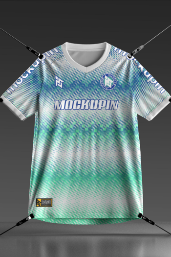 0282 V-Neck Raglan Jersey Mockup