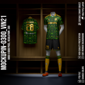 0300 Vintage Jersey Mockup with Locker Background - adidas stripes- Vin21