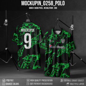 0258 POLO Collar Jersey Mockup