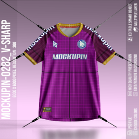 0282 V-Sharp Raglan Jersey Mockup