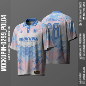 0299 Oversized POLO Collar Jersey Mockup, POLO4