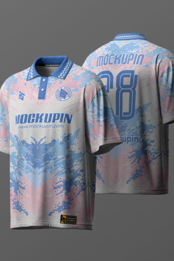 0299 Oversized POLO Collar Jersey Mockup, POLO4