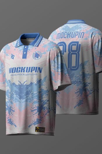 Oversized POLO Collar Jersey Mockup, POLO4 (mockupin_0299)