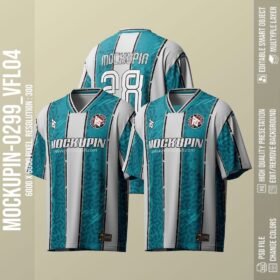 Oversized V-Flat Collar Jersey Mockup, VFL04 (mockupin_0299)