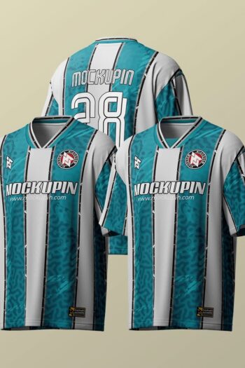 Oversized V-Flat Collar Jersey Mockup, VFL04 (mockupin_0299)