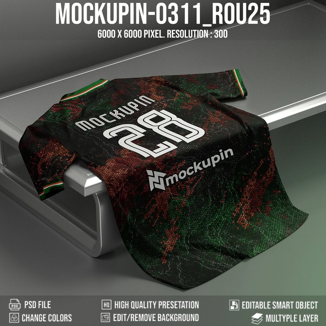 READYRoundNeck Jersey MockupEditable in only one smart objectPSD File6000 6000Resolution 300#jer (5)