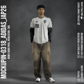 ADIDAS Japan 2026 World Cup Away Jersey Mockup (Mockupin_0318)