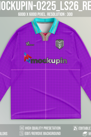 Longsleeve Vintage WISHBONE Collar Jersey Mockup (Mockupin_0225)
