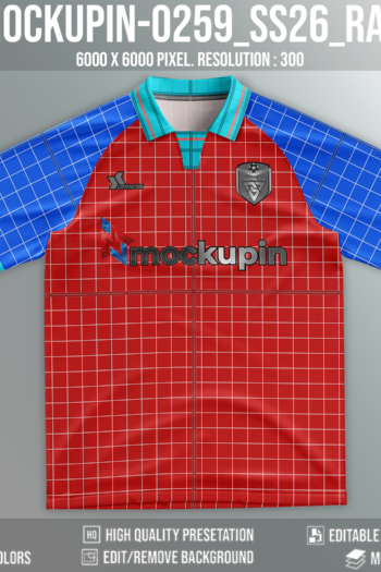 Raglan Vintage Placked Collar Jersey Mockup (Mockupin_0259)