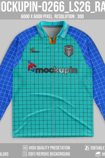 Longsleeve Raglan Vintage Collar Jersey Mockup (Mockupin_0266)