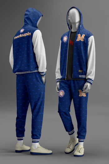 Tracktop Hoodie Jacket & Training, Raglan Sleeve Mockup - HOOD65 (mockupin_0309)