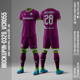 Vneck Cross Jersey Mockup Oneclick in Single Smart Object VCR055 (Mockupin 0326)