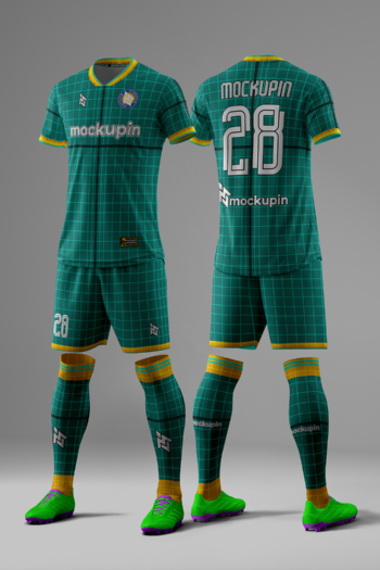 Vneck Flat Jersey Mockup Oneclick in Single Smart Object VFL47 (Mockupin 0326)