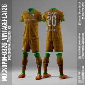 Vintage Vneck Flat Jersey Mockup Oneclick in Single Smart Object VINTAGEFLAT26 (Mockupin 0326)