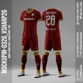 V-Sharp Jersey Mockup Oneclick in Single Smart Object VSHARP26 (Mockupin 0326)