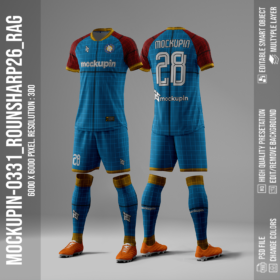 Raglan Round Sharp Jersey Mockup Oneclick in Single Smart Object SHARP26 (Mockupin 0331)