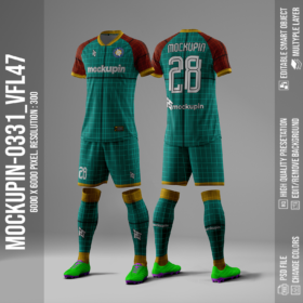 Raglan Vneck Flat Jersey Mockup Oneclick in Single Smart Object VFL47 (Mockupin 0331)