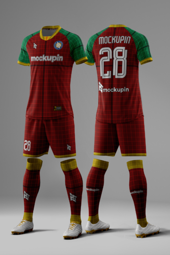 Raglan V-Sharp Jersey Mockup Oneclick in Single Smart Object VSHARP26 (Mockupin 0331)