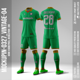 Vintage Collar Jersey Mockup Oneclick in Single Smart Object VINTAGE04 (Mockupin 0327)