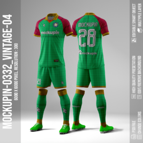 Raglan Vintage Collar Jersey Mockup Oneclick in Single Smart Object VINTAGE04 (Mockupin 0332)